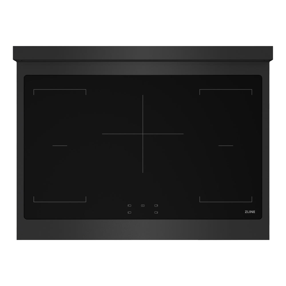 ZLINE Autograph Edition Paramount 36-inch rangetop in black stainless steel and champagne bronze accents SINRTBZ-36-CB, from above
