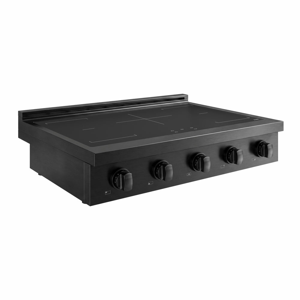 ZLINE Paramount 36-inch rangetop in black stainless steel SINRTB-36, from above