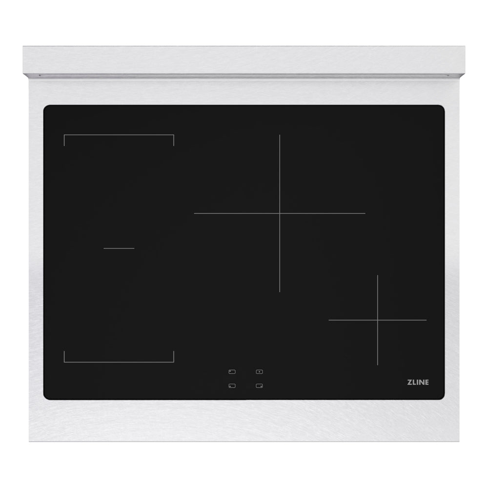 ZLINE Autograph Edition Paramount 30-inch rangetop in satin stainless steel and polished gold accents SINRTSZ-30-G, from above