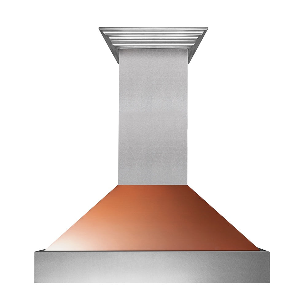 ZLINE 30-inch range hood in satin stainless steel 8654C-30, front view