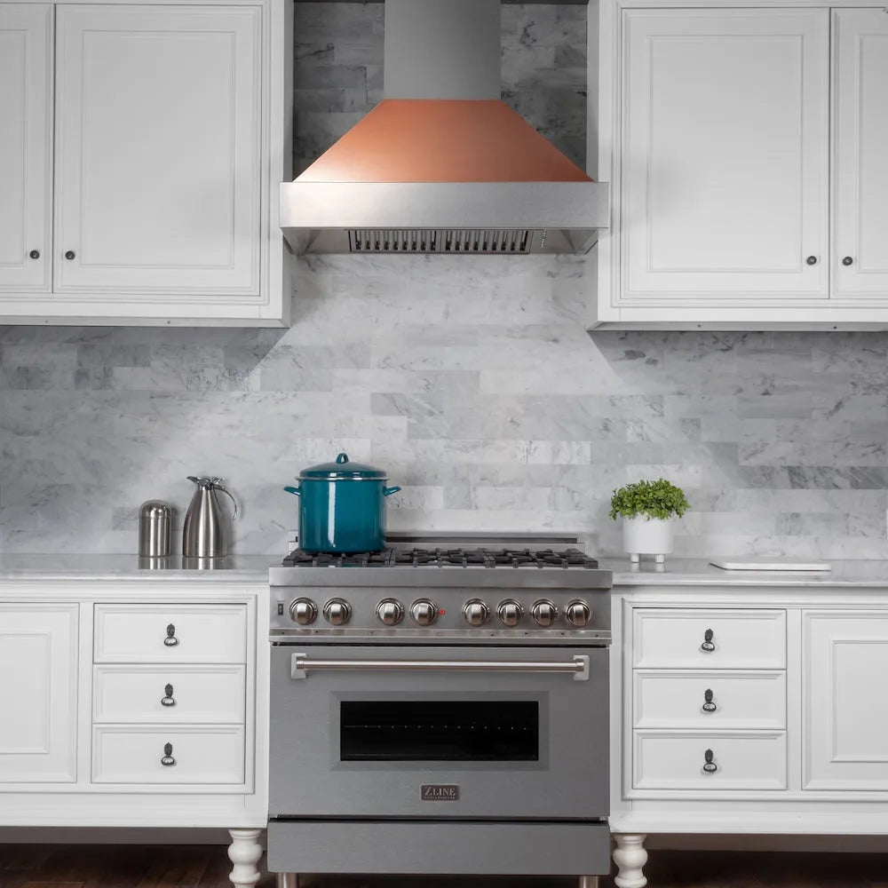 ZLINE 30-inch range hood in satin stainless steel 8654C-30, view 2
