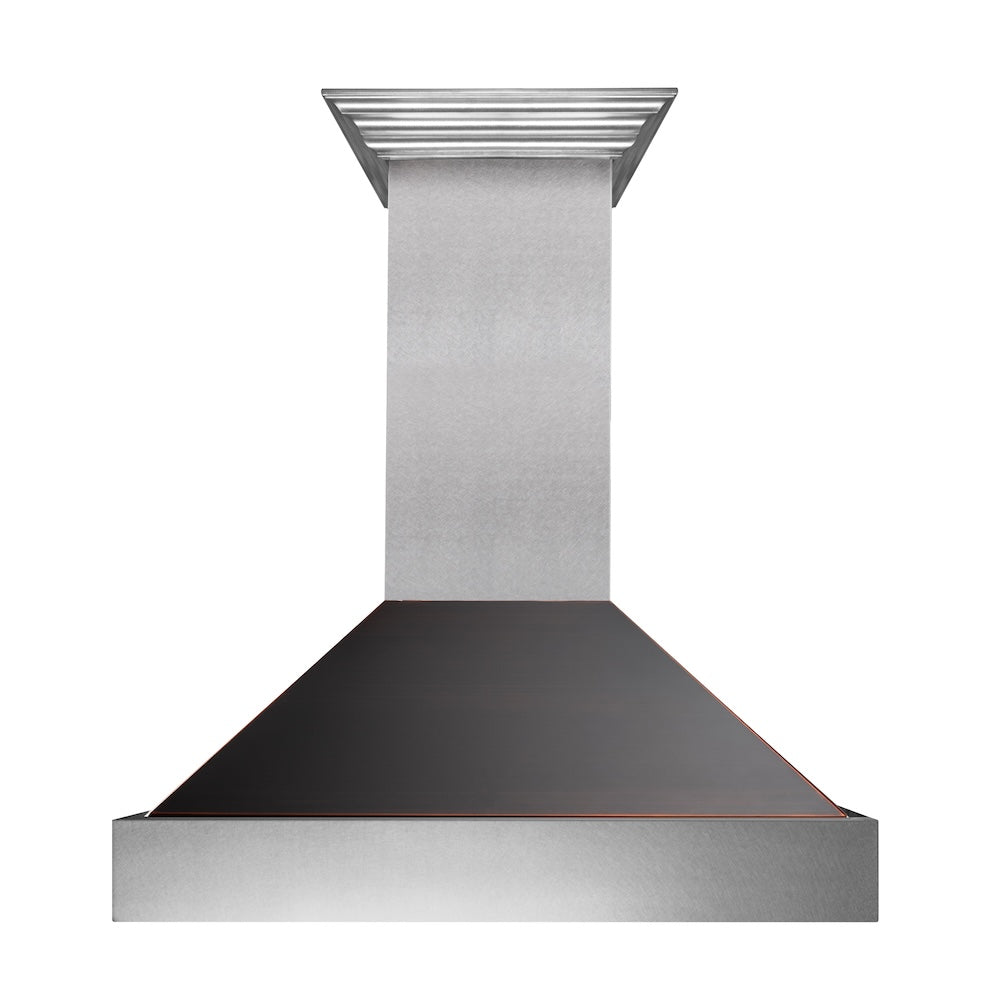 ZLINE 36-inch range hood in satin stainless steel 8654ORB-36, front view