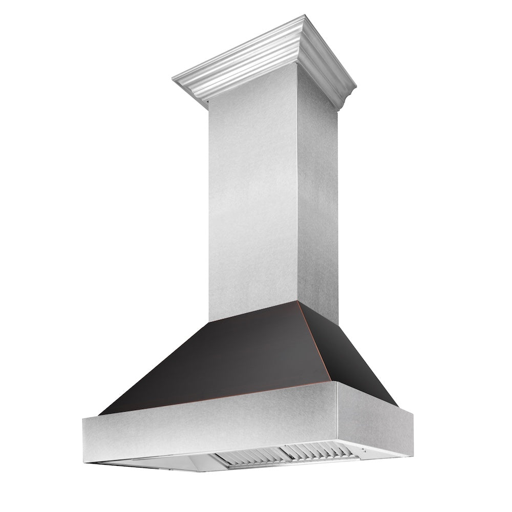 ZLINE 36-inch range hood in satin stainless steel 8654ORB-36