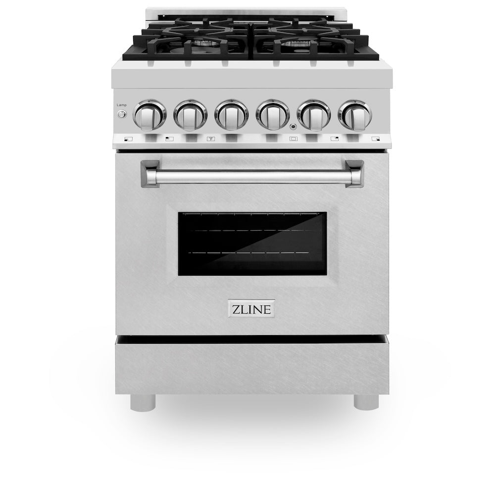 ZLINE Legacy 24-inch range in stainless steel with satin stainless steel door RA-SN-24, front view