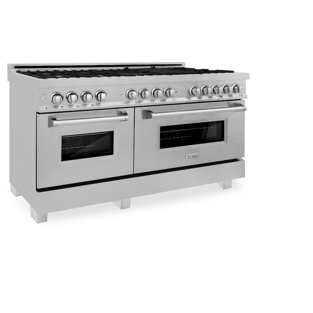 ZLINE Legacy 60-inch range in satin stainless steel RAS-SN-BR-60, view 6