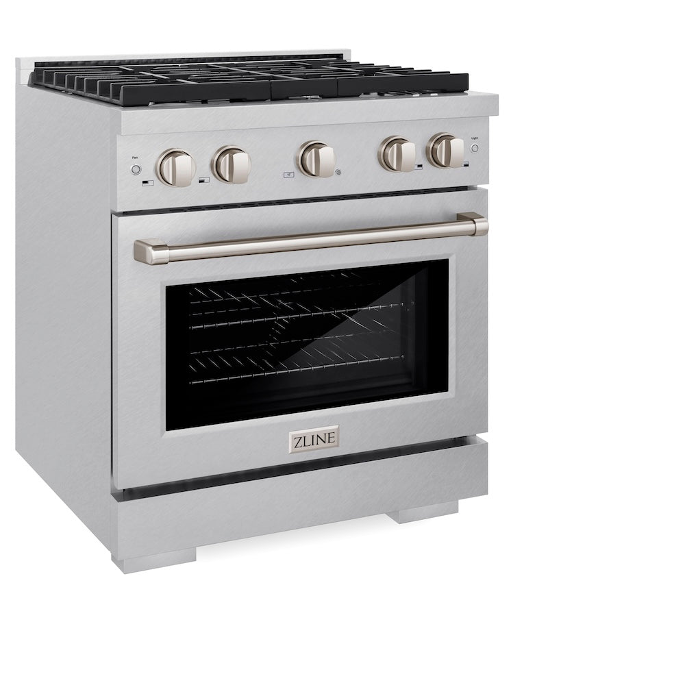 ZLINE Paramount 30-inch range in satin stainless steel SDRS-30, view 7