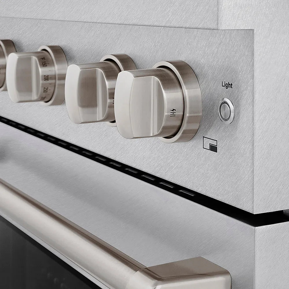 ZLINE Paramount 30-inch range in satin stainless steel PSDRS-30, from above