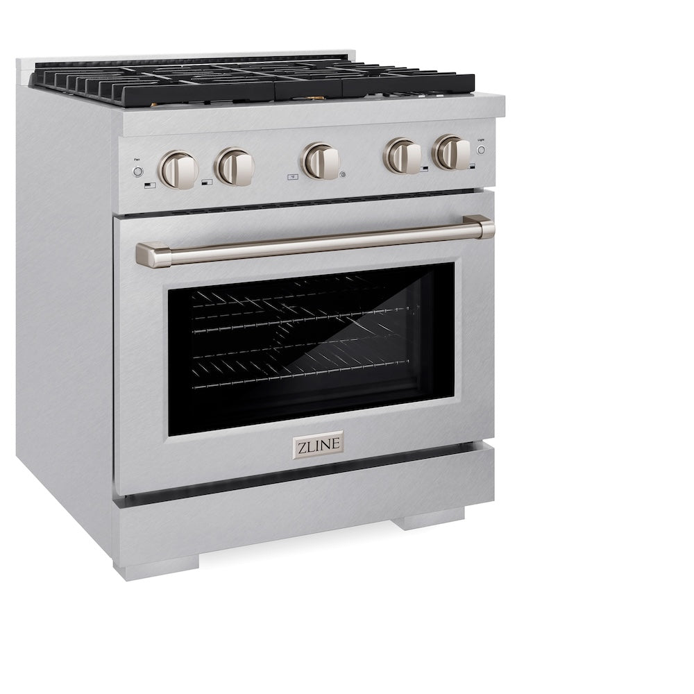 ZLINE Paramount 30-inch range in satin stainless steel SGRS-BR-30, view 6