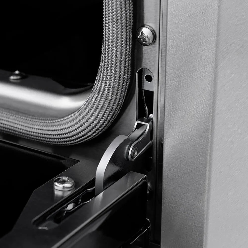ZLINE Autograph Edition Paramount 30-inch range in satin stainless steel and matte black accents PSGRSZ-30-MB, from above