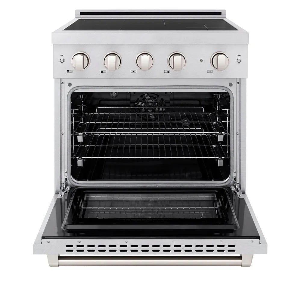 ZLINE Paramount 30-inch range in satin stainless steel SINRS-30, front view