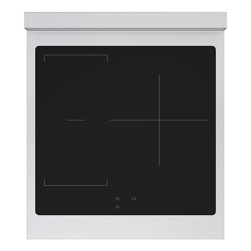 ZLINE Paramount 24-inch range in satin stainless steel with black matte door SINRS-BLM-24, from above