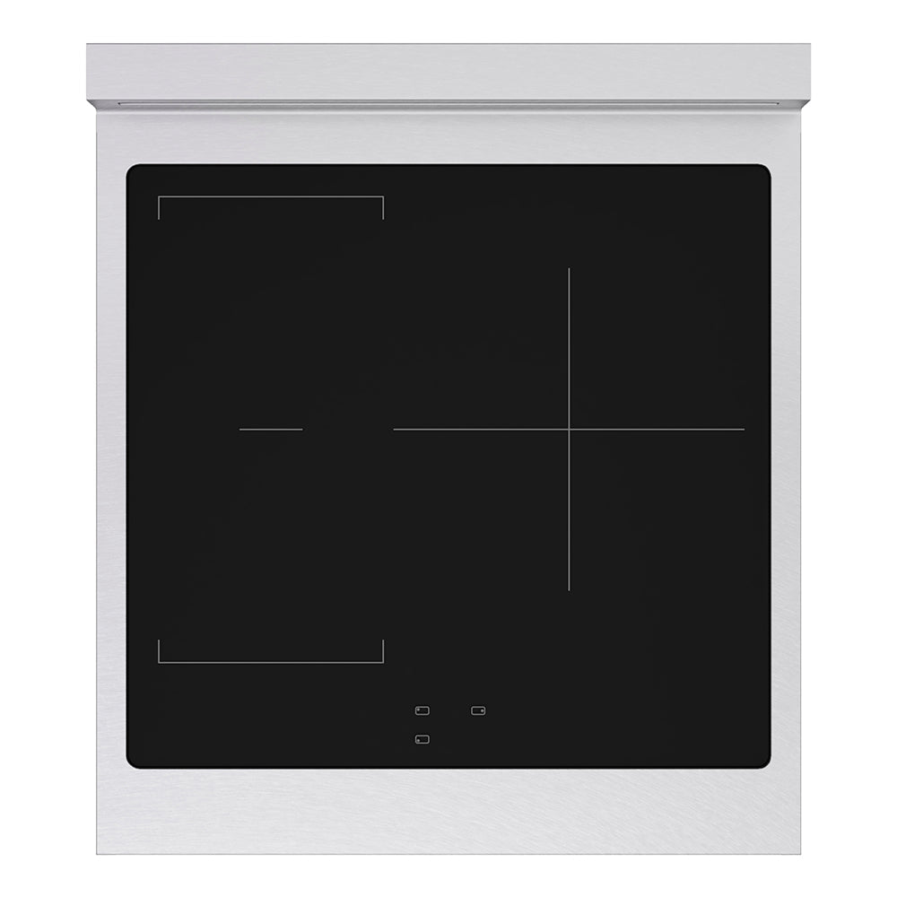 ZLINE Autograph Edition Paramount 24-inch range in satin stainless steel and matte black accents SINRSZ-24-MB, from above