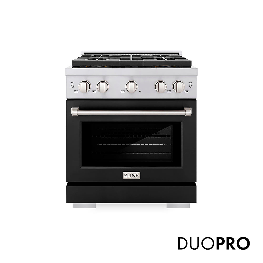 ZLINE Paramount 30-inch range in black matte PSDR-BLM-30