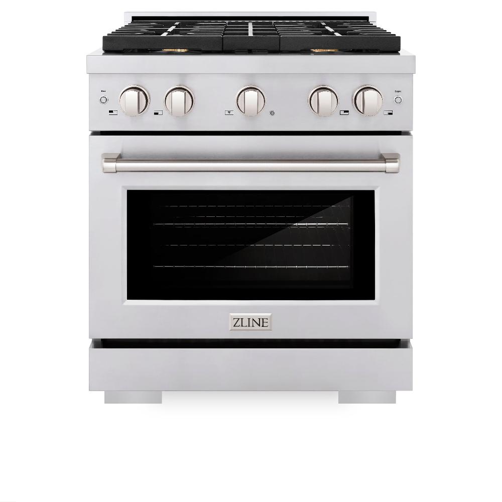 ZLINE Paramount 30-inch range in stainless steel SDR-BR-30, front view