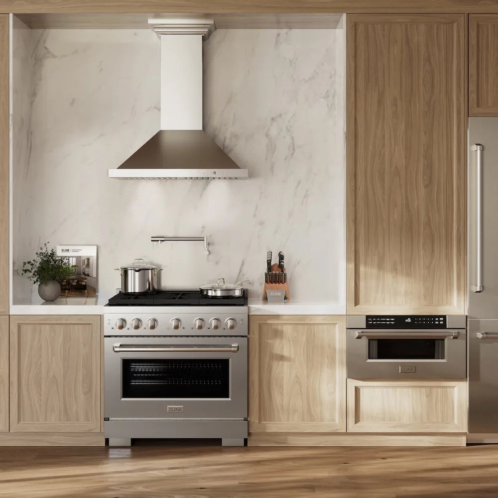 ZLINE Paramount 36-inch range in stainless steel SGR-BR-36, front view