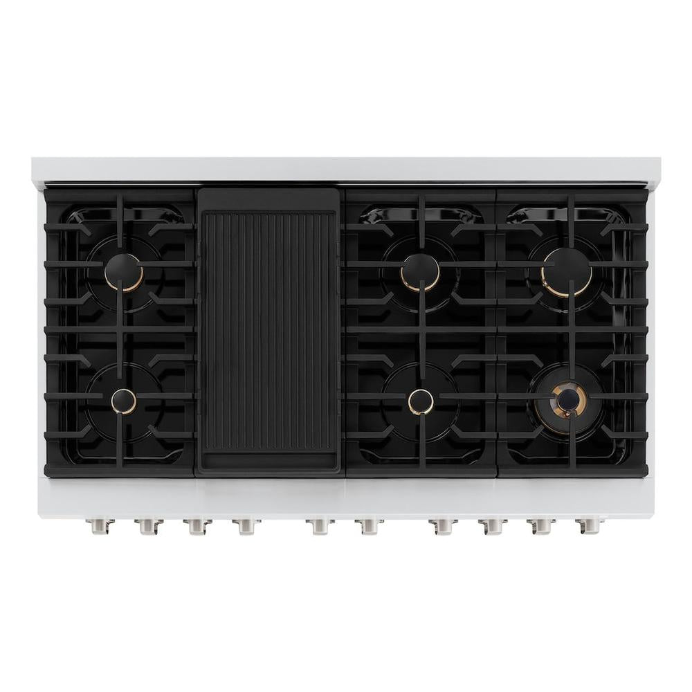 ZLINE Paramount 48-inch range in stainless steel SGR-BR-48, from above