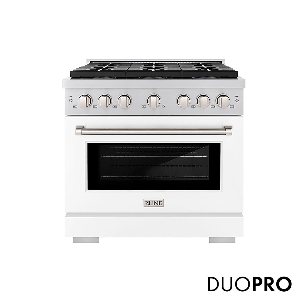 ZLINE Paramount 36-inch range in white matte PSGR-WM-36