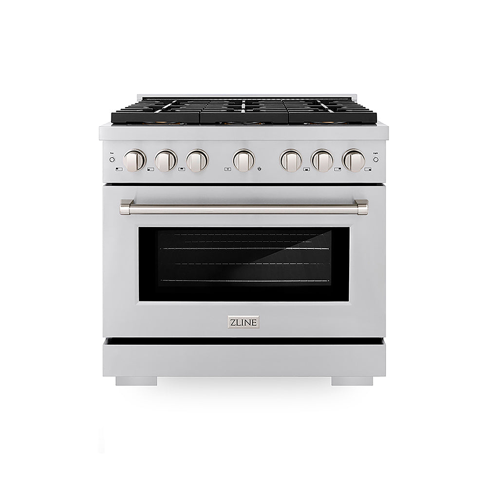 ZLINE Paramount 36-inch range in stainless steel PSGR36, front view