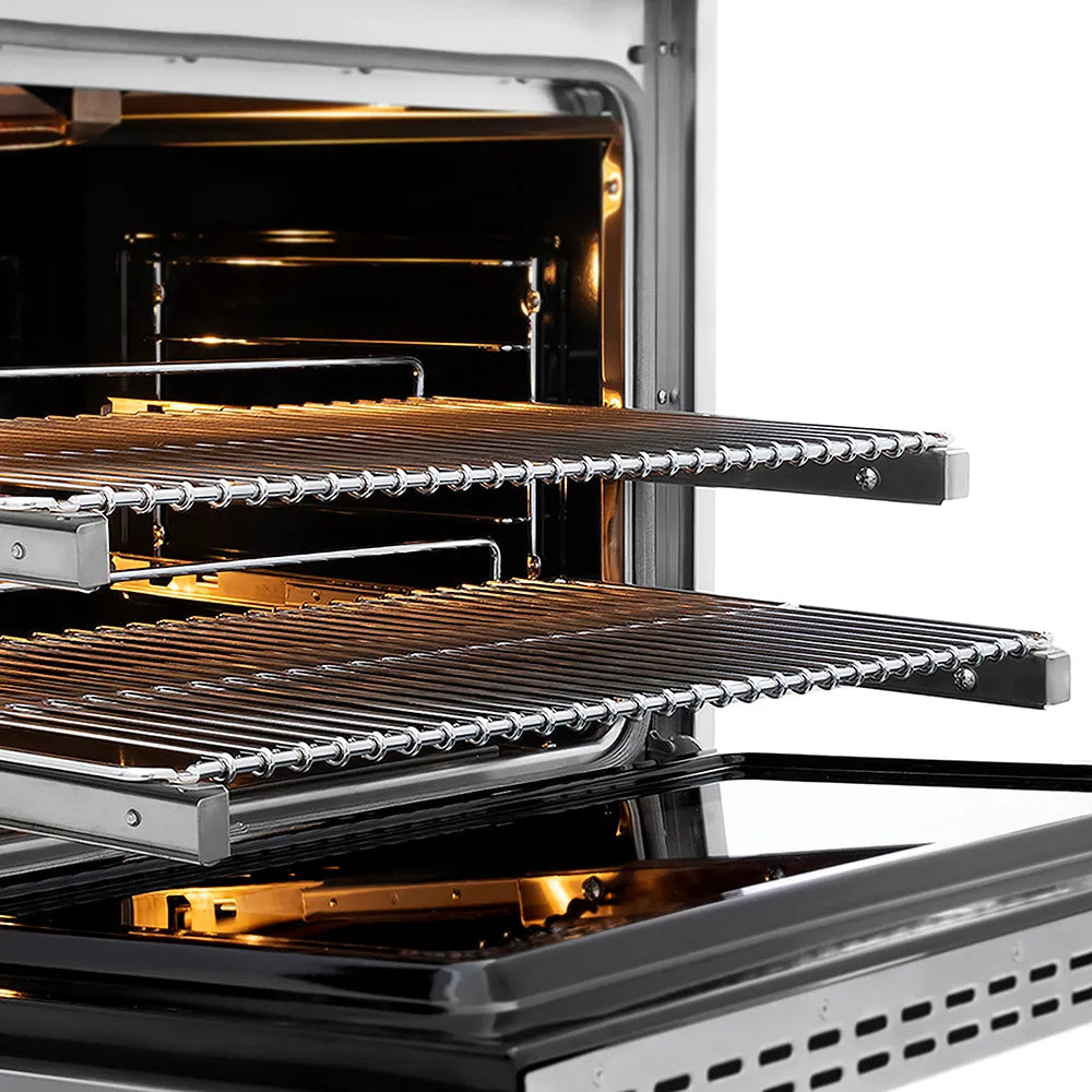 ZLINE Autograph Edition Paramount 36-inch range in stainless steel and matte black accents PSGRZ-36-MB, from above