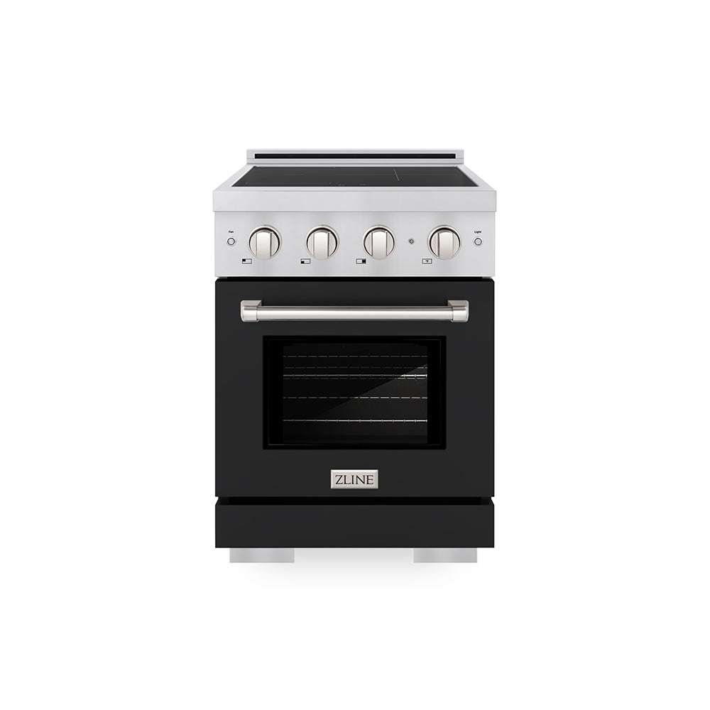 ZLINE Paramount 24-inch range in stainless steel with black matte door SINR-BLM-24