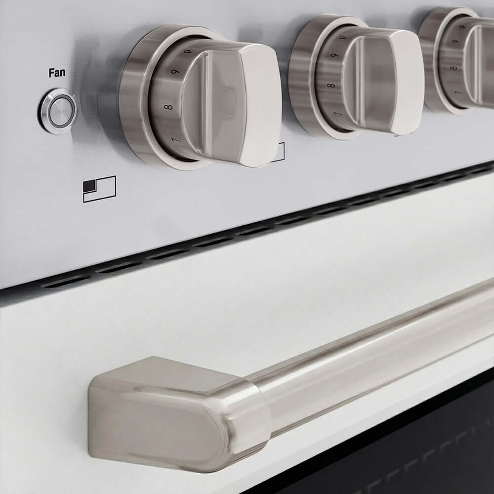 ZLINE Paramount 24-inch range in stainless steel with white matte door SINR-WM-24, detail