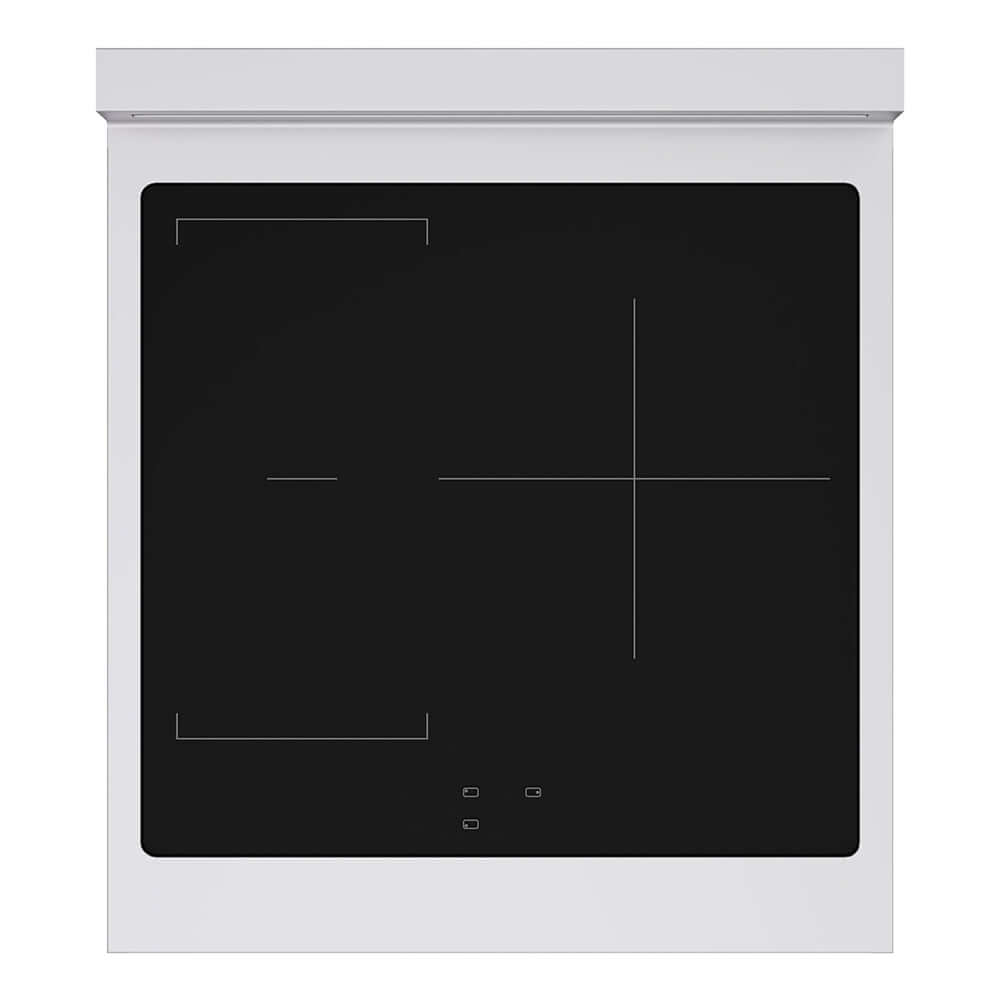 ZLINE Paramount 24-inch range in stainless steel with white matte door SINR-WM-24, from above