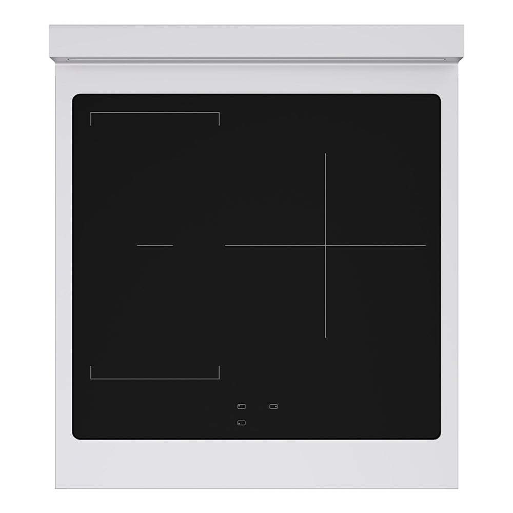 ZLINE Autograph Edition Paramount 24-inch range in stainless steel with white matte door and matte black accents SINRZ-WM-24-MB, from above