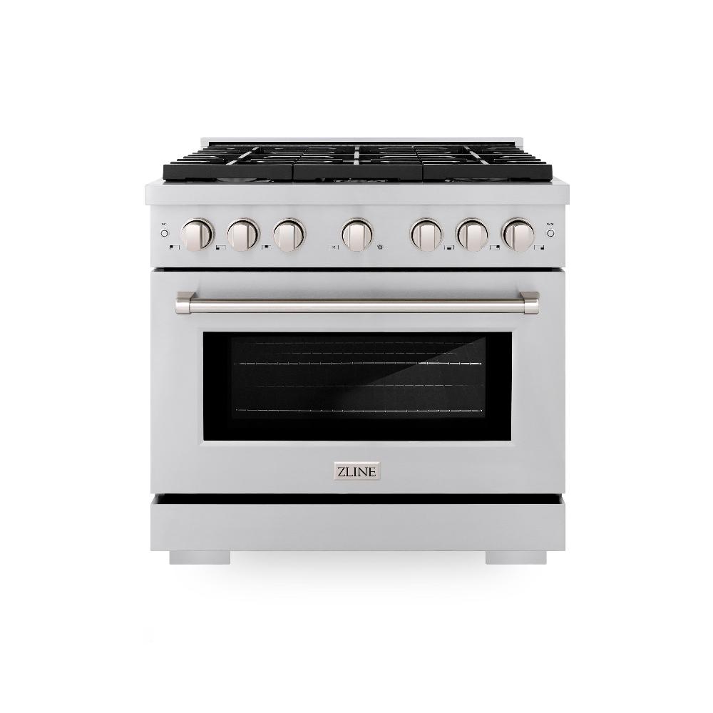 ZLINE Paramount 36-inch range in stainless steel SDR36, front view