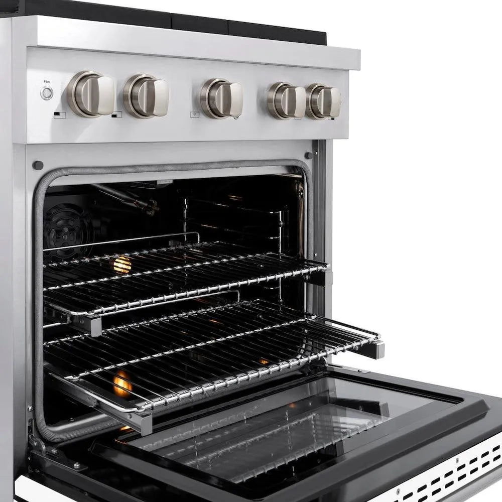 ZLINE Paramount 30-inch range in stainless steel with white matte door SGR-WM-30, detail
