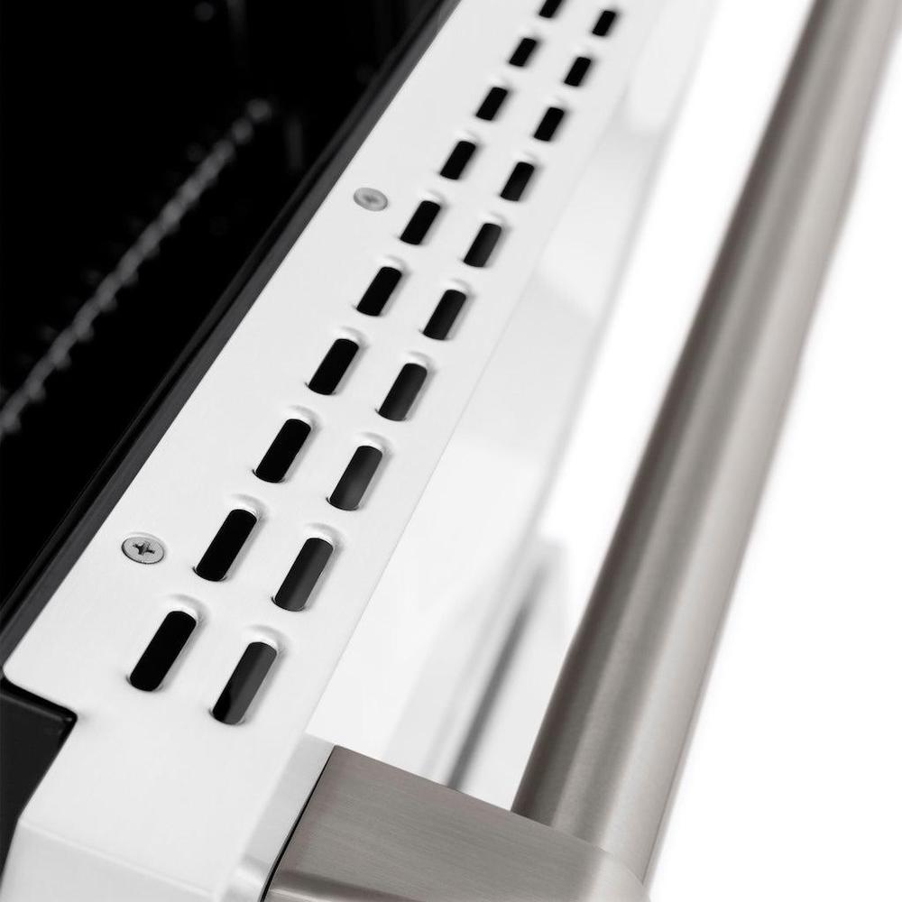 ZLINE Paramount 36-inch range in stainless steel with white matte door SGR-WM-36, detail