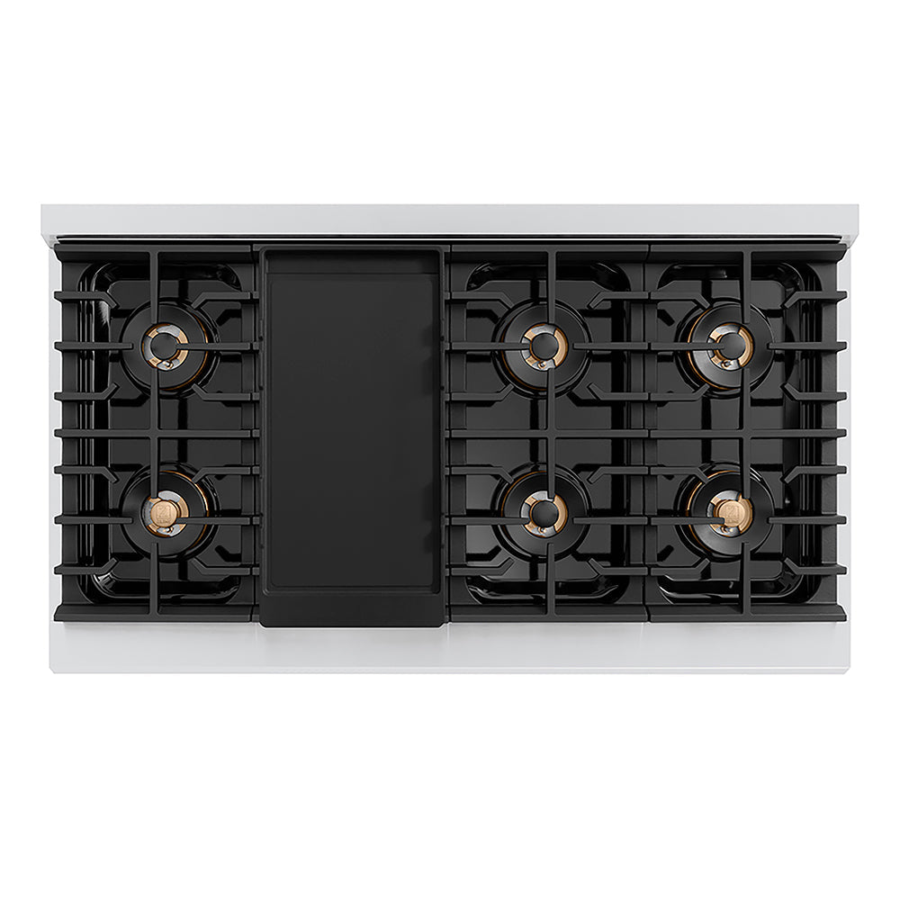 ZLINE Paramount 48-inch rangetop in stainless steel PSRT48, from above