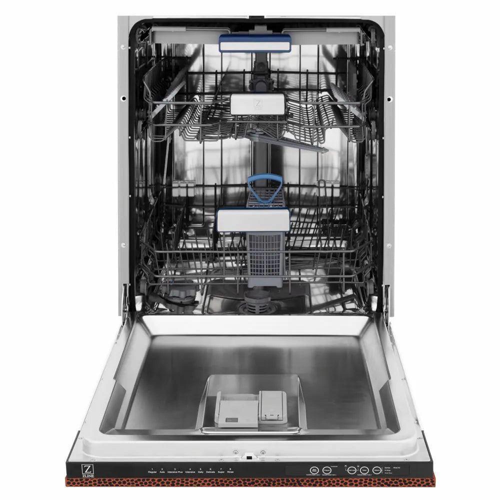 ZLINE Tallac 24-inch dishwasher in hand-hammered copper DWV-HH-24, front view