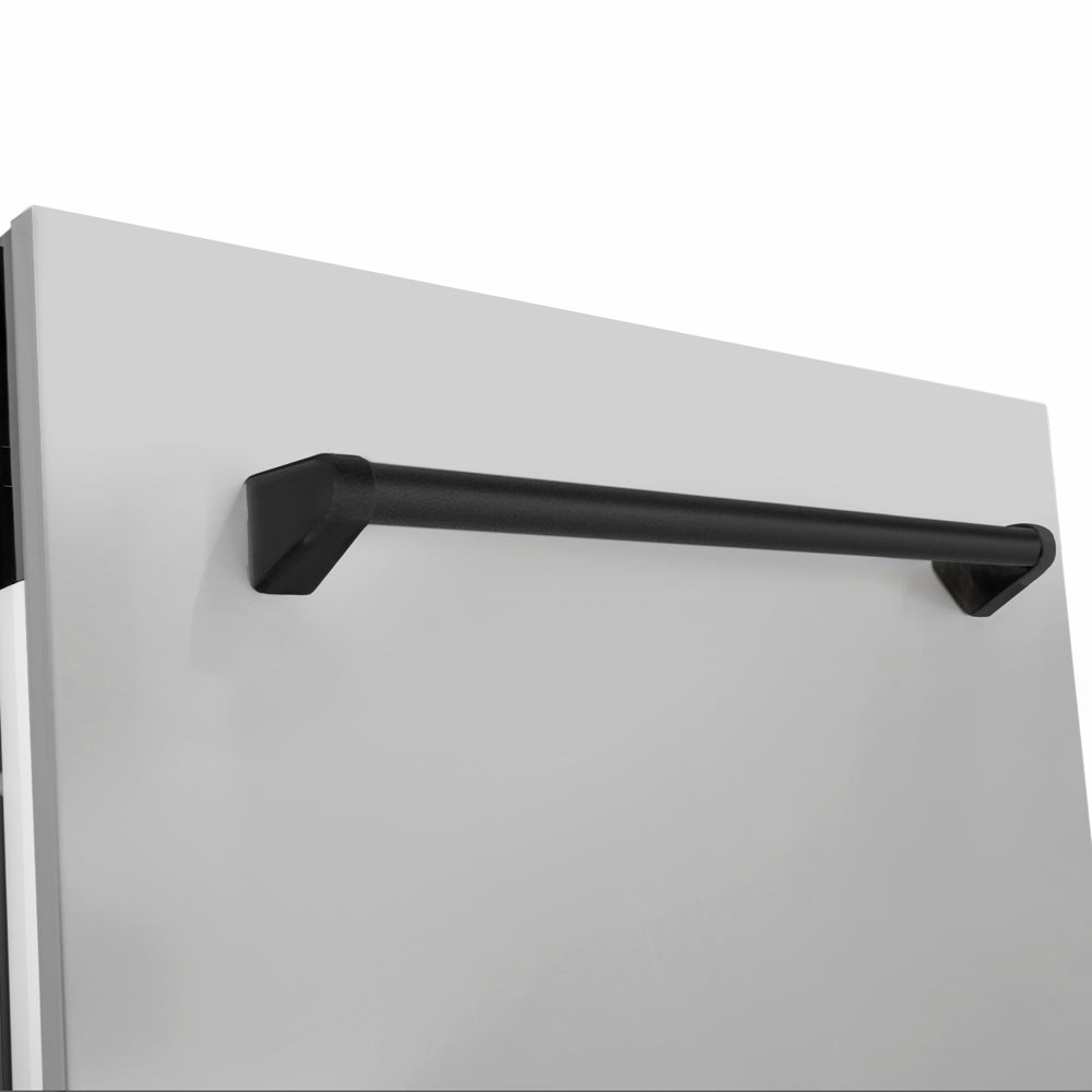 ZLINE Autograph Edition Tallac 24-inch dishwasher in stainless steel and matte black accents DWVZ-304-24-MB, detail