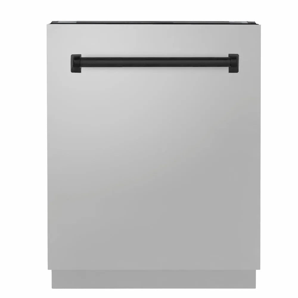 ZLINE Autograph Edition Tallac 24-inch dishwasher in stainless steel and matte black accents DWVZ-304-24-MB