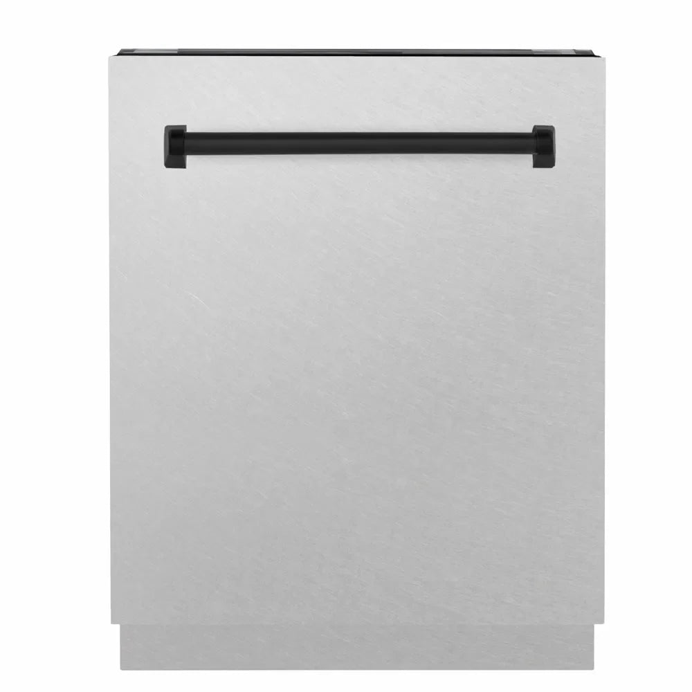 ZLINE Autograph Edition Tallac 24-inch dishwasher in satin stainless steel and matte black accents DWVZ-SN-24-MB