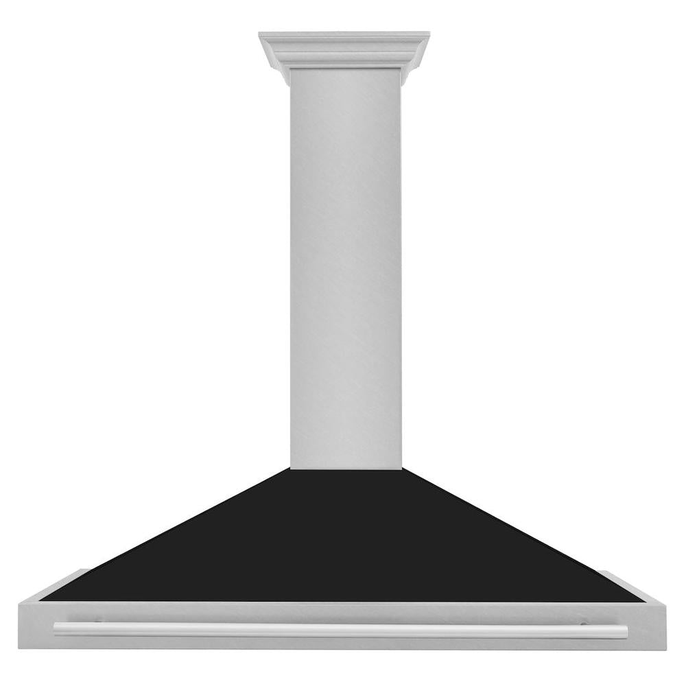 ZLINE 48-inch range hood in satin stainless steel KB4SNX-BLM-48, front view