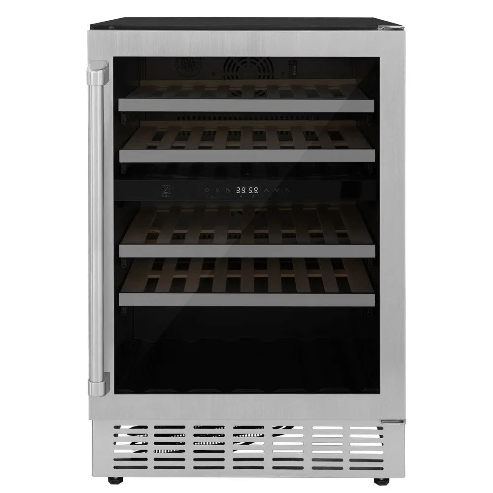 ZLINE Monument 24-inch wine cooler in stainless steel RWV-UD-24