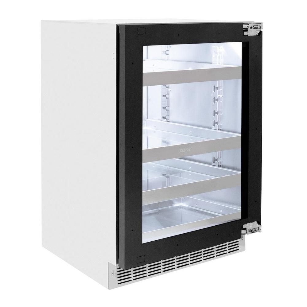 ZLINE Autograph Edition Touchstone 24-inch beverage fridge, panel ready and champagne bronze accents RBSPOZ-24-CB, view 6