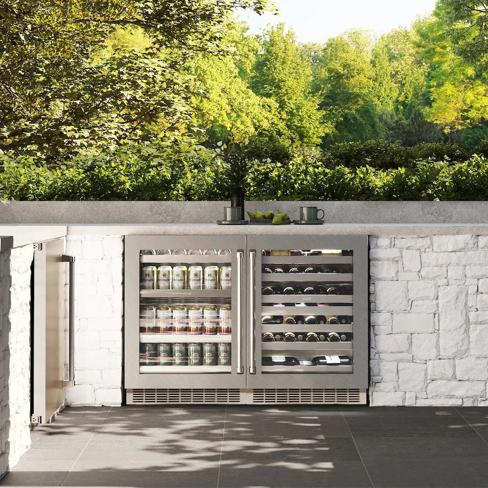 ZLINE Touchstone 24-inch wine cooler in satin stainless steel RWDO-SN-24, front view