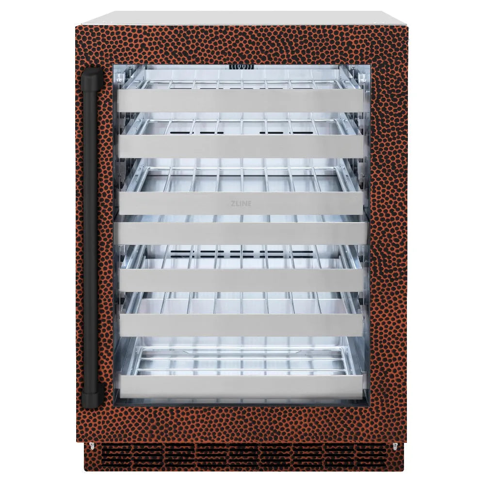 ZLINE Touchstone 24-inch wine cooler in hand-hammered copper RWDO-HH-24
