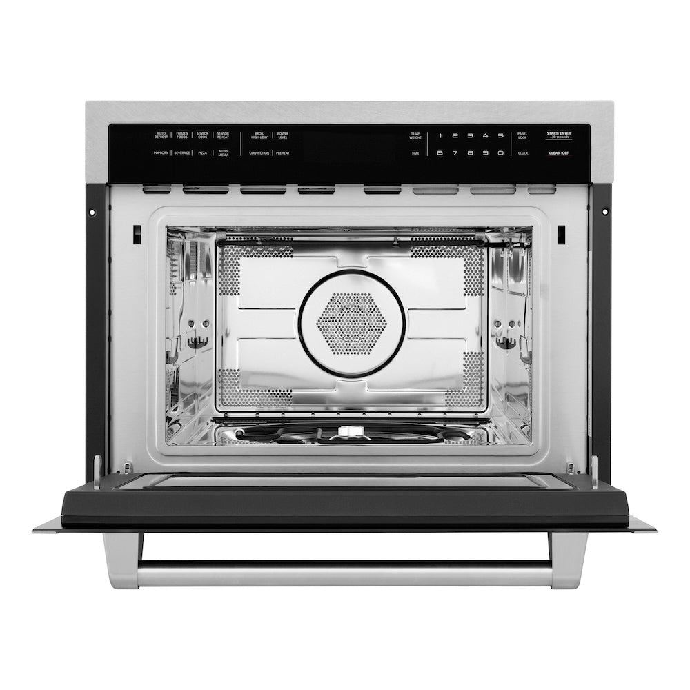 ZLINE 24-inch microwave in satin stainless steel MWO-24-SS, front view