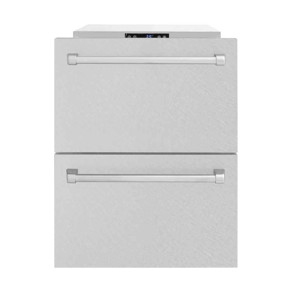 ZLINE Touchstone 24-inch refrigerator in satin stainless steel RDSO-SN-24, front view