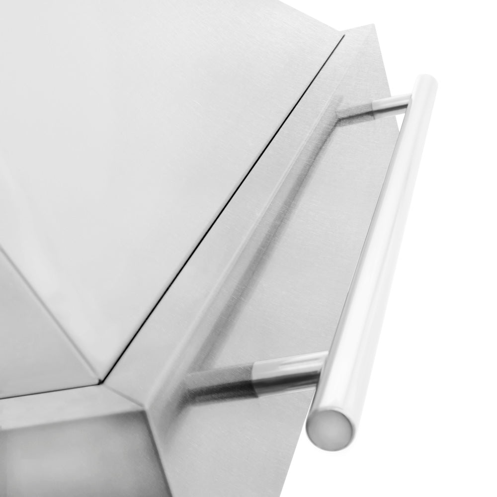 ZLINE 36-inch range hood in satin stainless steel 8654SNX-36, detail