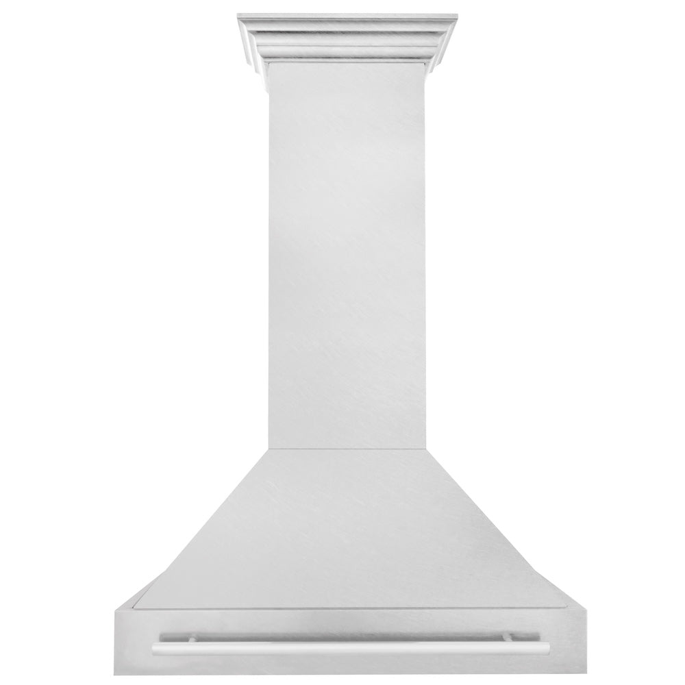 ZLINE 36-inch range hood in satin stainless steel 8654SNX-36, front view