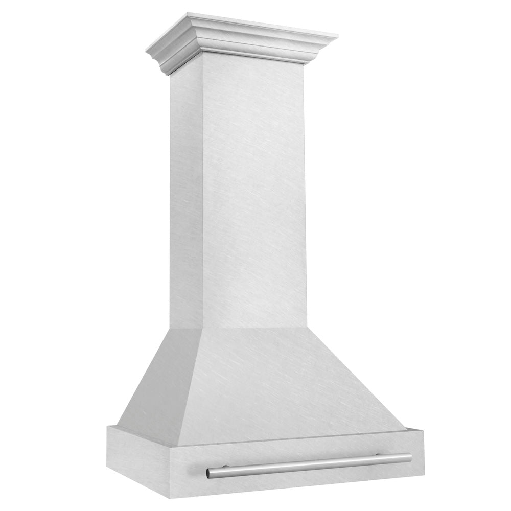 ZLINE 30-inch range hood in satin stainless steel 8654SNX-30, side view