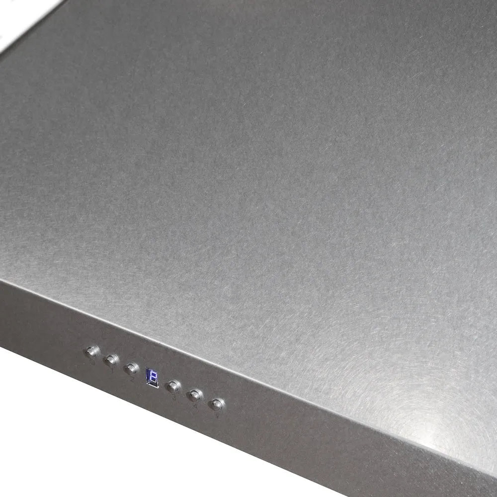 ZLINE 30-inch range hood in satin stainless steel 8KF2S-30, detail