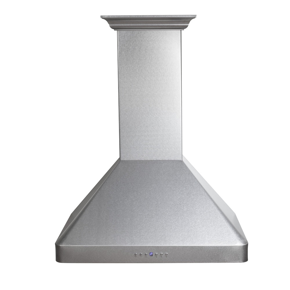 ZLINE 36-inch range hood in satin stainless steel 8KF2S-36, front view