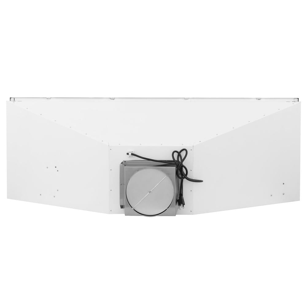 ZLINE 58-inch range hood in stainless steel 721-58, from above