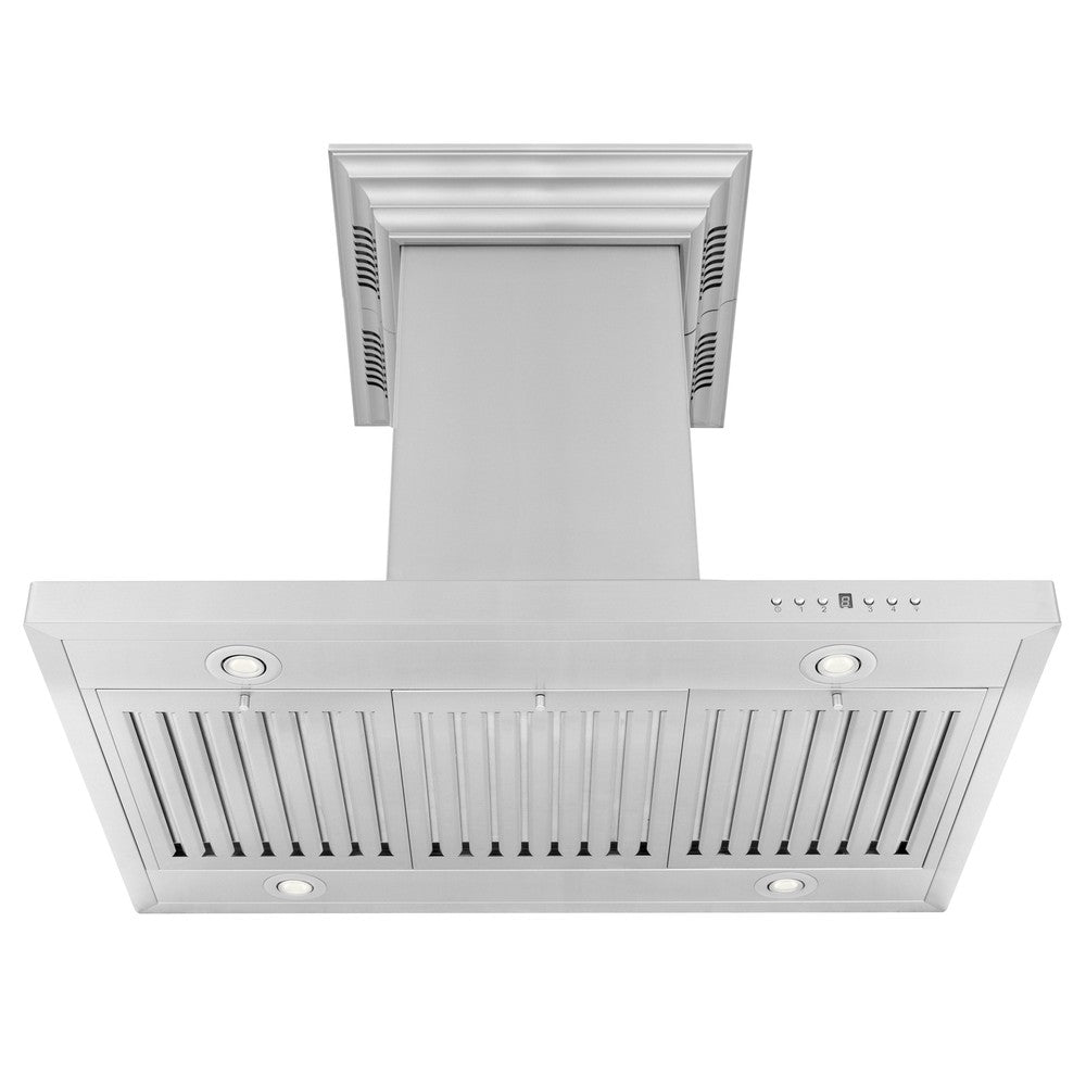 ZLINE CrownSound 36-inch range hood in stainless steel GL2ICRN-BT-36, front view