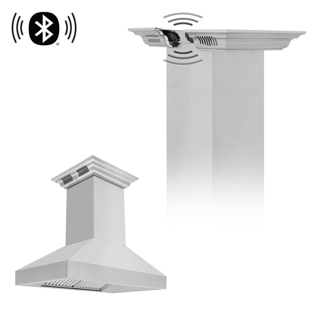 ZLINE CrownSound 48-inch range hood in stainless steel 597ICRN-BT-48